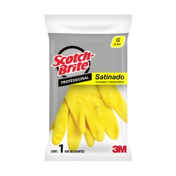 3M Guante de Limpieza Satinado Scotch-Brite Profesional  G 8-8 1/2 Amarillo Grande ME400000597