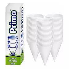 Primo Vaso Cono Papel 106 C/5000 pz 20/250 Blanco